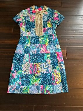 Lilly Pulitzer Adrena Shift Dress - Lilly’s Party Patch Size 6, NWT